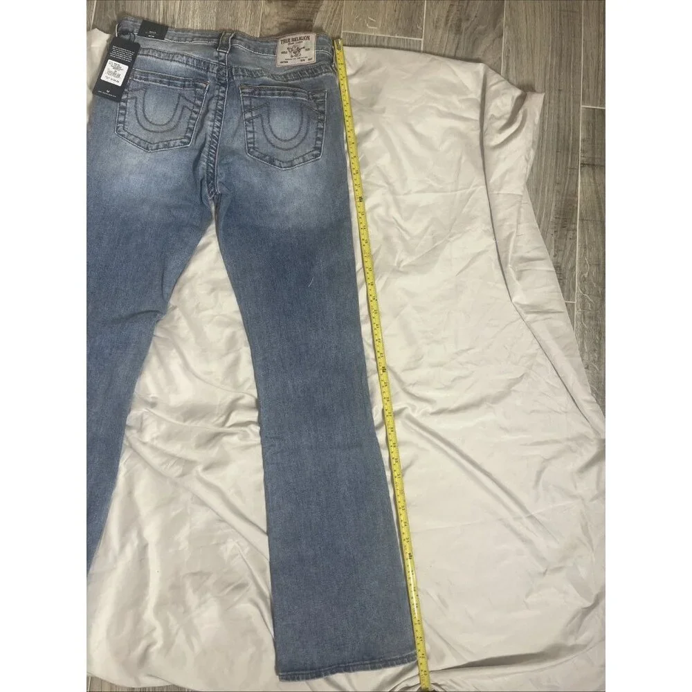 NWT TRUE RELIGION Denim Jeans BECCA Mr. Big T Mid Rise Bootcut 30 MSRP$199 - Picture 2 of 12